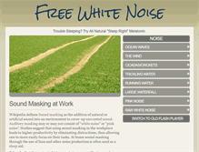 Tablet Screenshot of freewhitenoise.com